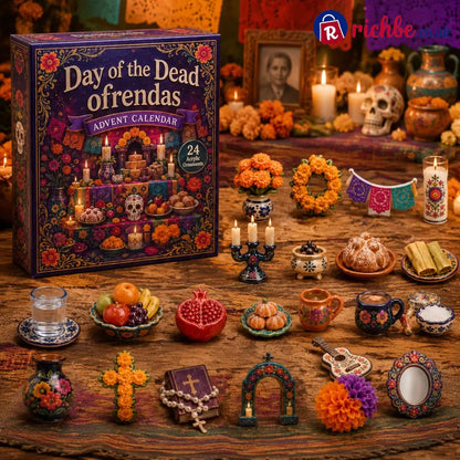 Day of the Dead Ofrendas Advent Calendar 2026 - 24-Day Festive Countdown Acrylic Charms Blind Box