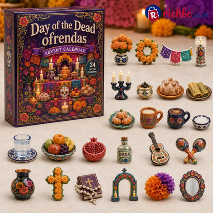 Day of the Dead Ofrendas Advent Calendar 2026 - 24-Day Festive Countdown Acrylic Charms Blind Box