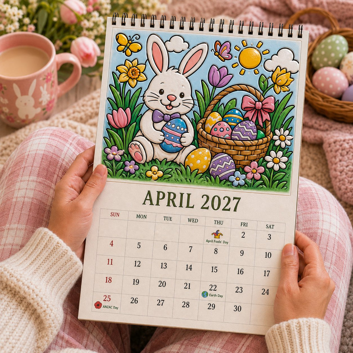 🔥🎨Color The Year 2027: Trace-By-Groove Creative Calendar📅| Seasonal Guided Coloring Wall Calendar With Markers