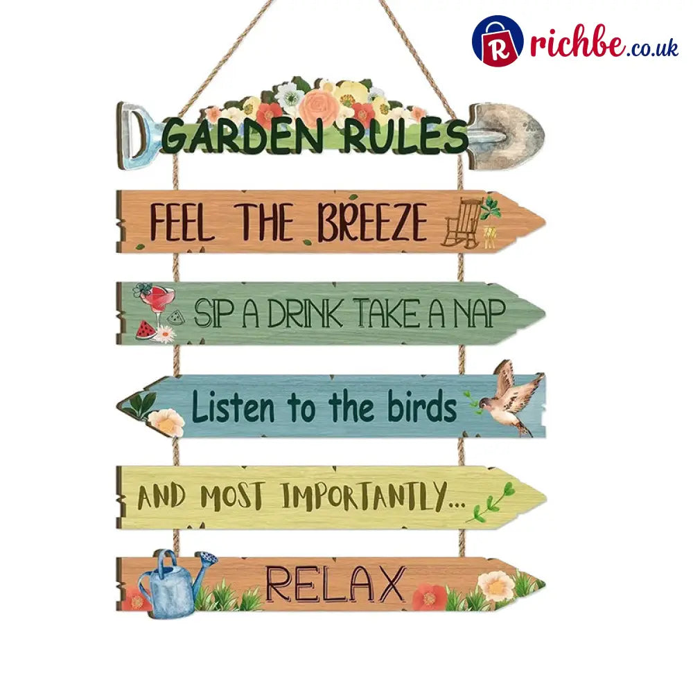 🌸 Decorative Wooden Hanging Plaque for Garden Porch & Shed - 1 PC - Hot products
