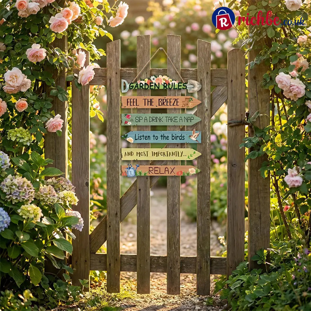 🌸 Decorative Wooden Hanging Plaque for Garden Porch & Shed - Hot products