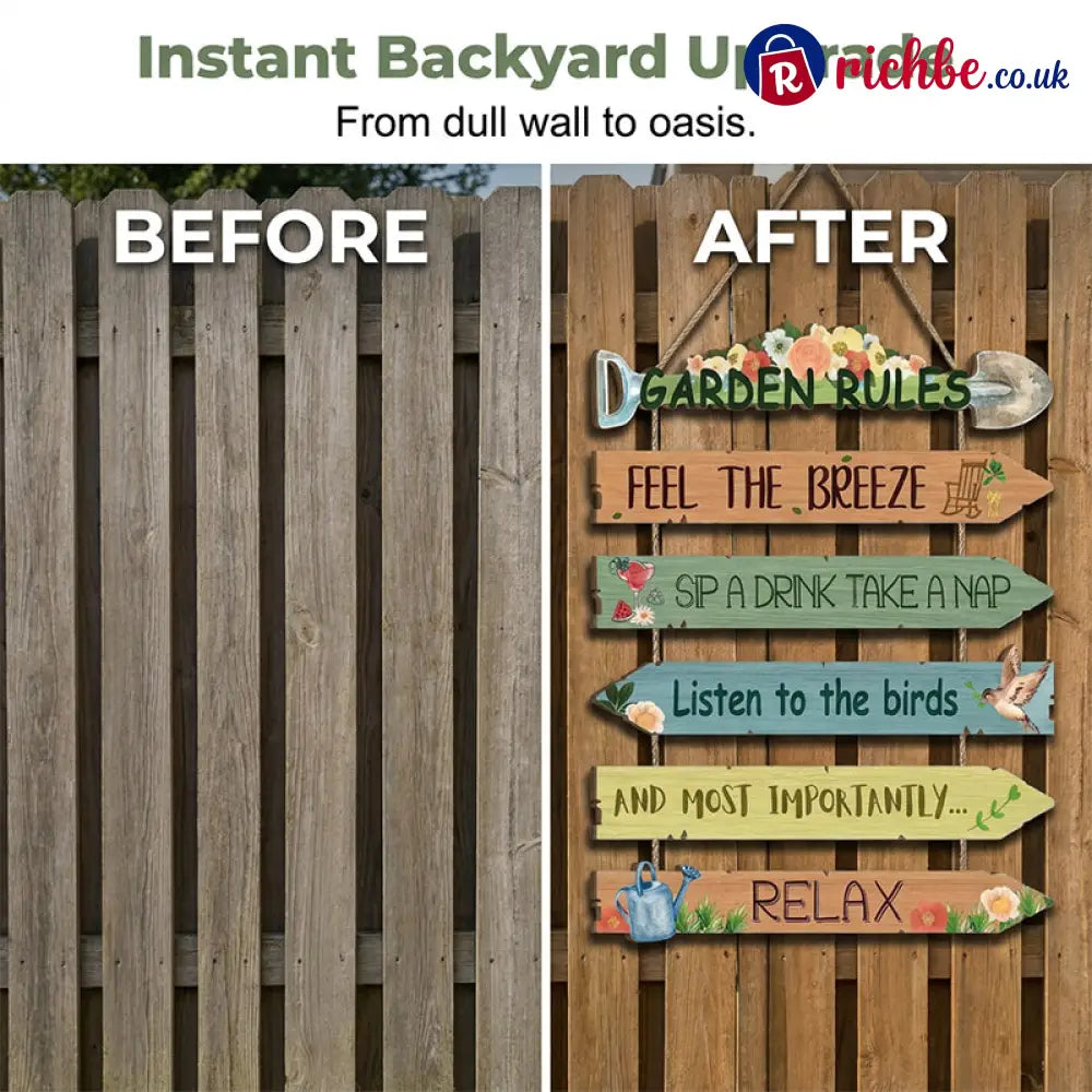 🌸 Decorative Wooden Hanging Plaque for Garden Porch & Shed - Hot products