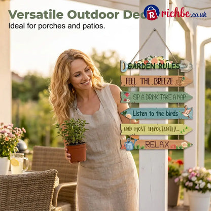 🌸 Decorative Wooden Hanging Plaque for Garden Porch & Shed - Hot products