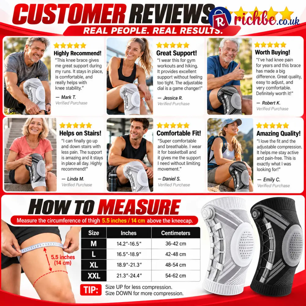 Dial-Adjustable Sports Knee Brace with Alloy Spring Support