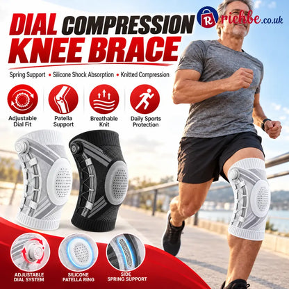 Dial-Adjustable Sports Knee Brace with Alloy Spring Support