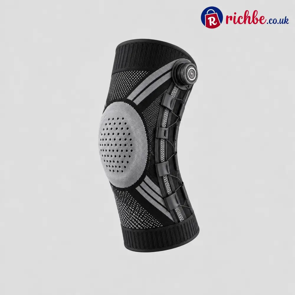 Dial-Adjustable Sports Knee Brace with Alloy Spring Support
