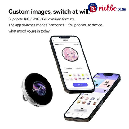 🔥Digital Badge Photo Video GIF Display Screen Pins Pixel Touchscreen Lightweight 500mAh