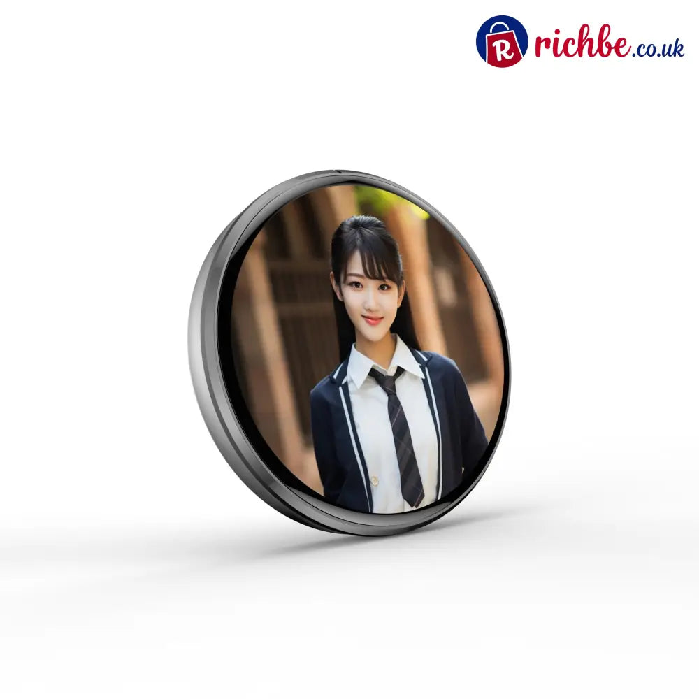 🔥Digital Badge Photo Video GIF Display Screen Pins Pixel Touchscreen Lightweight 500mAh - Pin-back Style / Black