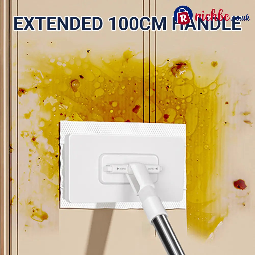 🧹Disposable Dust Mop with 4 Reusable Cloths✨Lightweight Floor Dusting Mop For Hardwood Tile Floors - Houseware & Kitchen