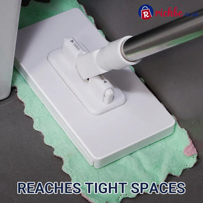 🧹Disposable Dust Mop with 4 Reusable Cloths✨Lightweight Floor Dusting Mop For Hardwood Tile Floors - Houseware & Kitchen