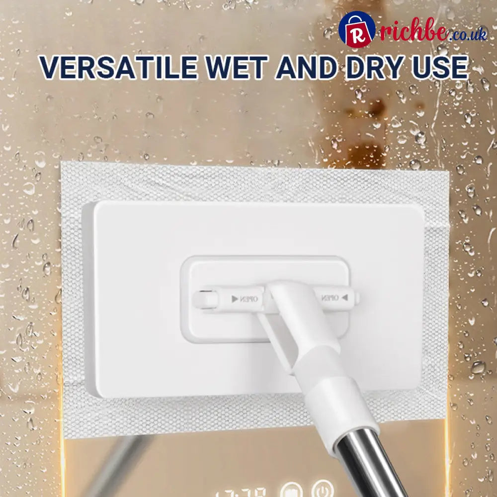 🧹Disposable Dust Mop with 4 Reusable Cloths✨Lightweight Floor Dusting Mop For Hardwood Tile Floors - Houseware & Kitchen