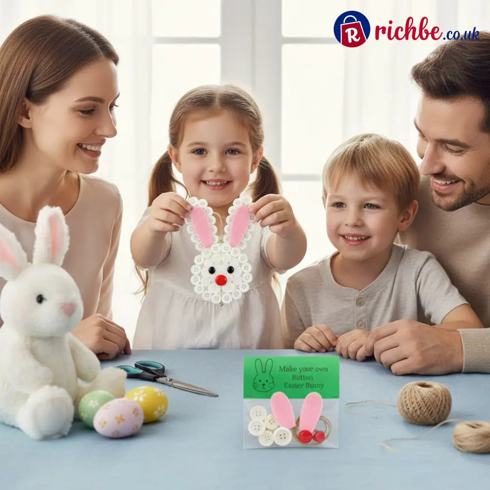 🐰🎨 DIY Easter Button Pendants – Fun Easy & Perfect for All Ages! 🥕🌸
