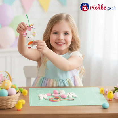 🐰🎨 DIY Easter Button Pendants – Fun Easy & Perfect for All Ages! 🥕🌸