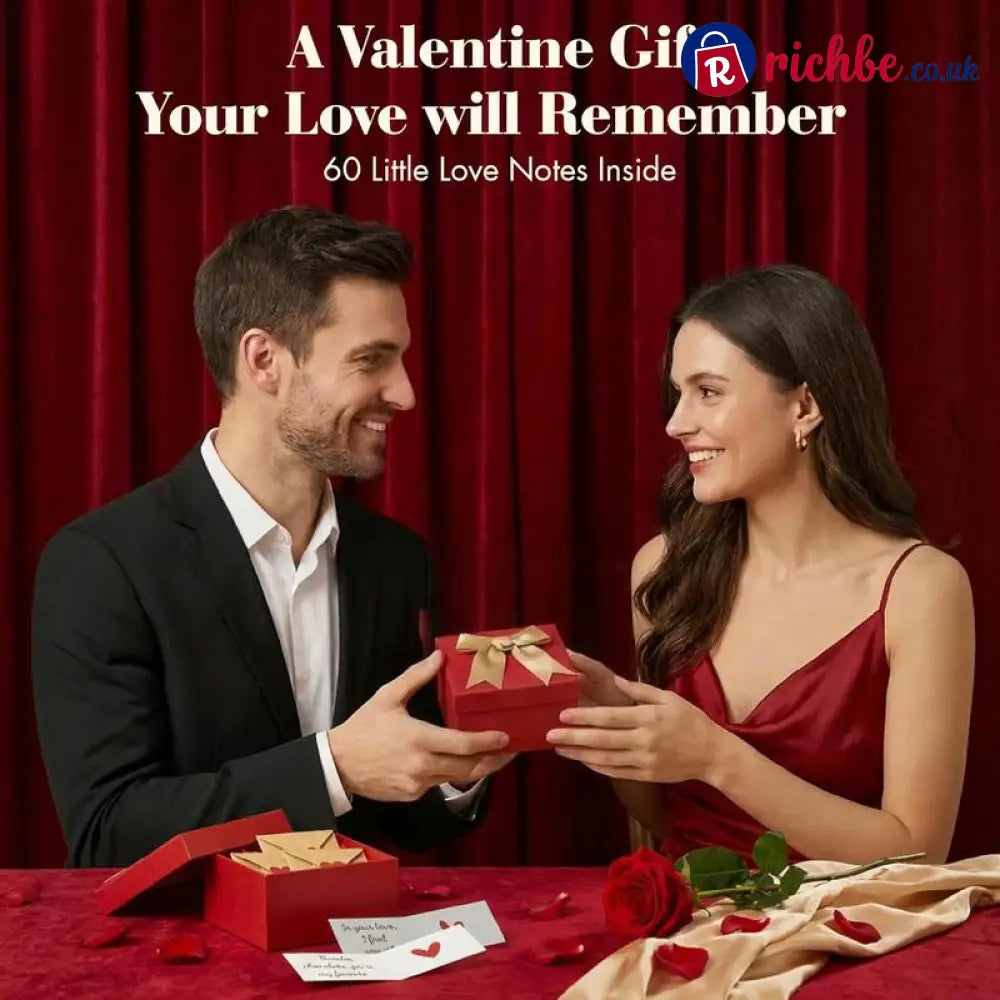DIY Love Notes Box - Mini Blank Cards & Envelopes for Him Her
