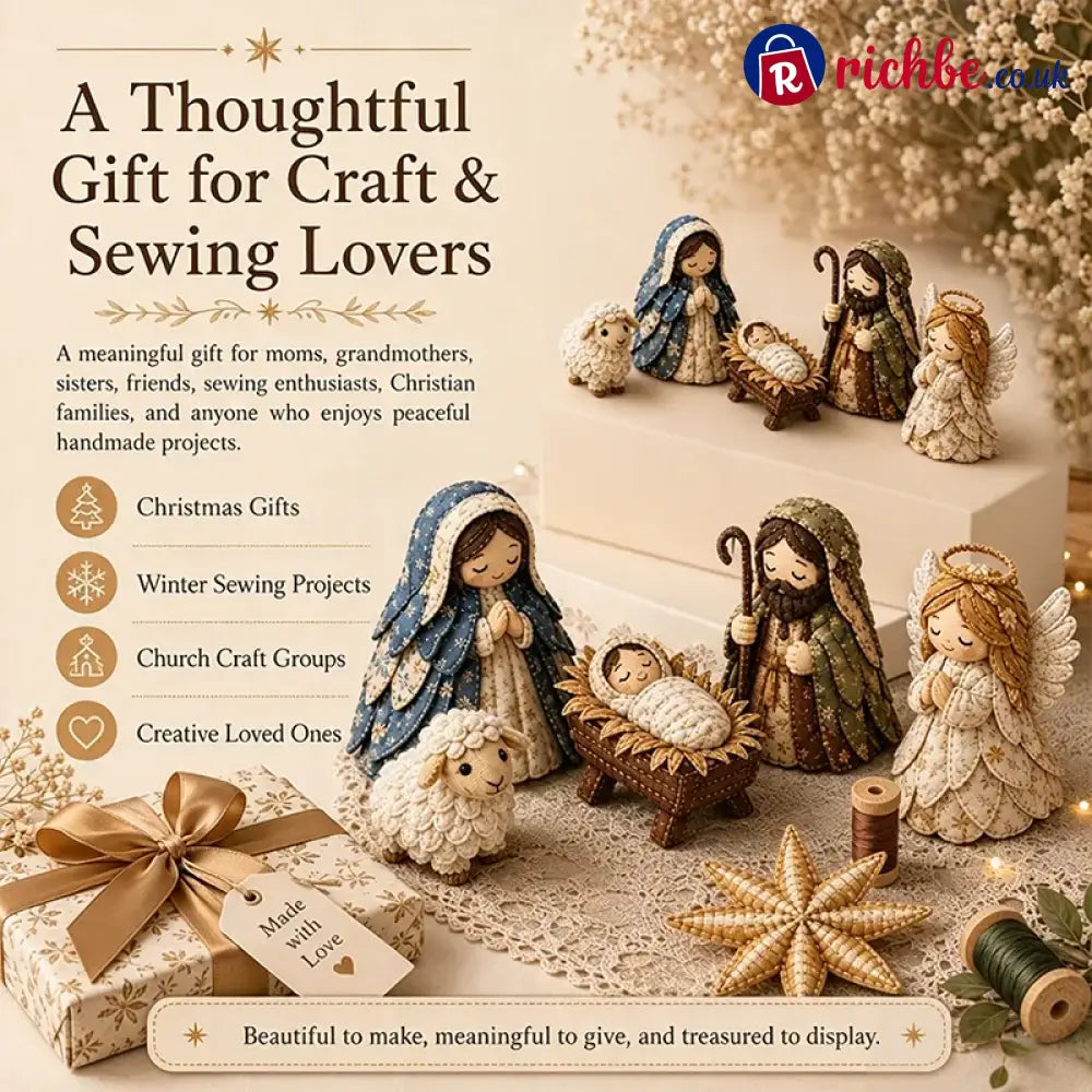 ✨ Diy Patchwork Nativity Scene Sewing Kit