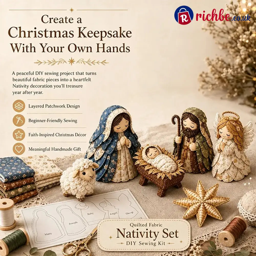 ✨ Diy Patchwork Nativity Scene Sewing Kit