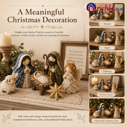 ✨ Diy Patchwork Nativity Scene Sewing Kit