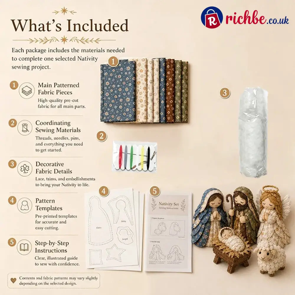 ✨ Diy Patchwork Nativity Scene Sewing Kit
