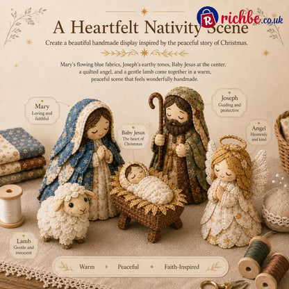 ✨ Diy Patchwork Nativity Scene Sewing Kit