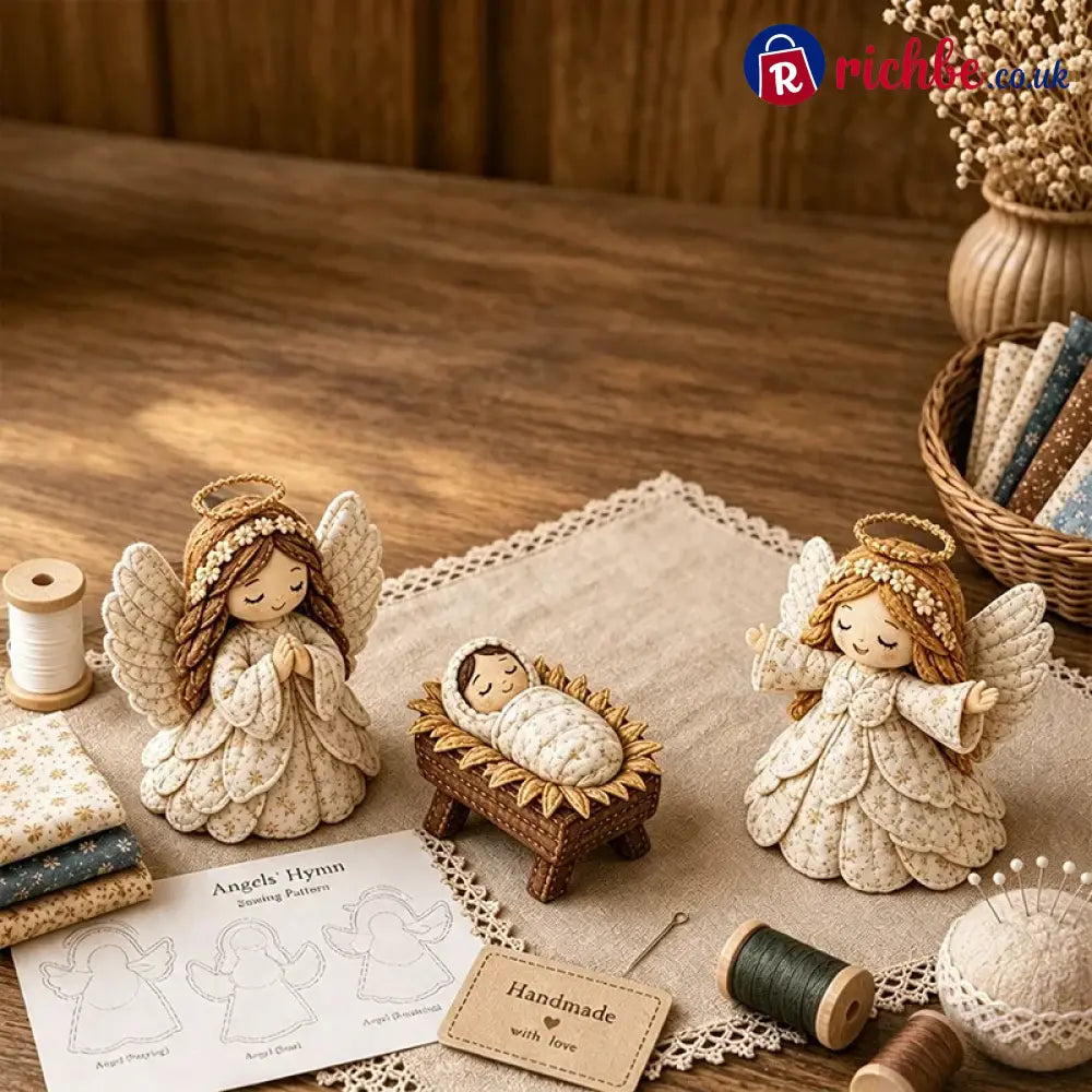 ✨ Diy Patchwork Nativity Scene Sewing Kit - Angels’ Hymn Set