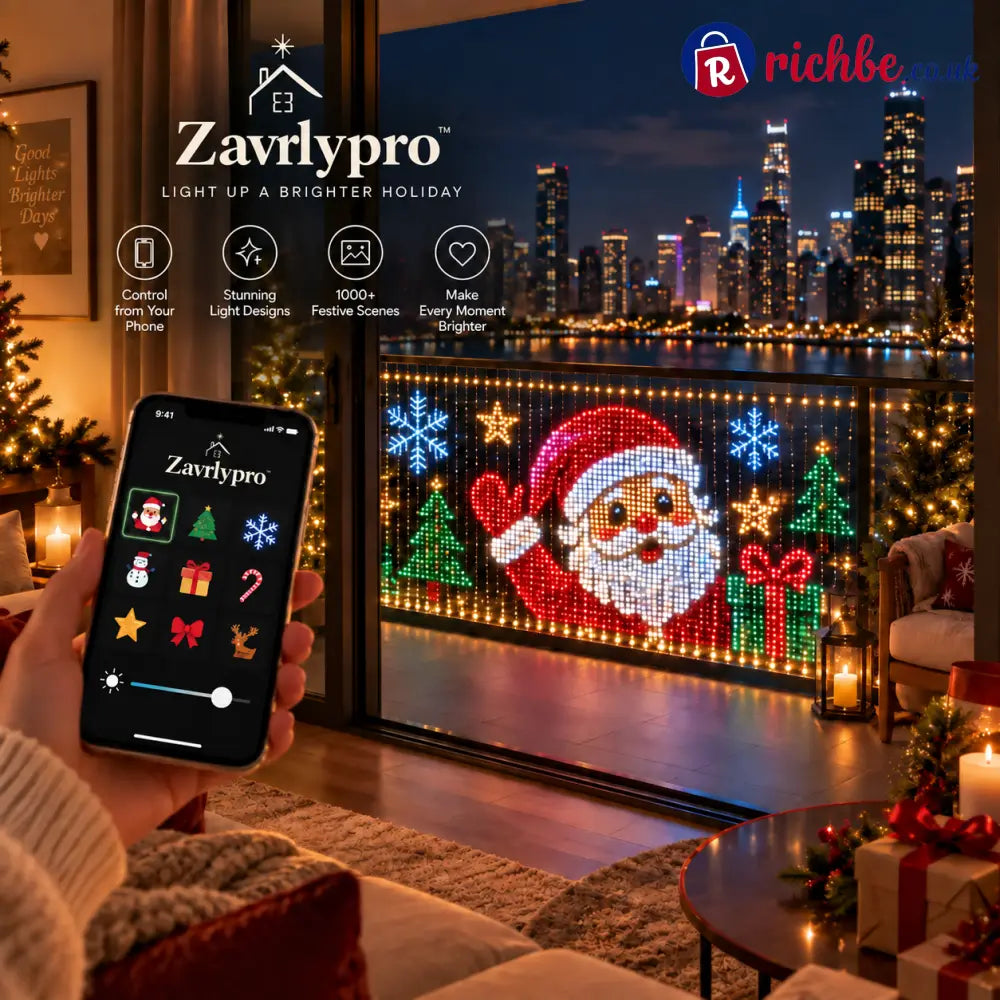 🎅DIY Programmable Curtain Lights | Create Anything. Light Up Everything. ✨ - 9×6.5 FT | 400LEDs / EU