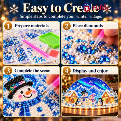 ❄️ DIY Winter Wonderland with Rhinestones and Pearl Details