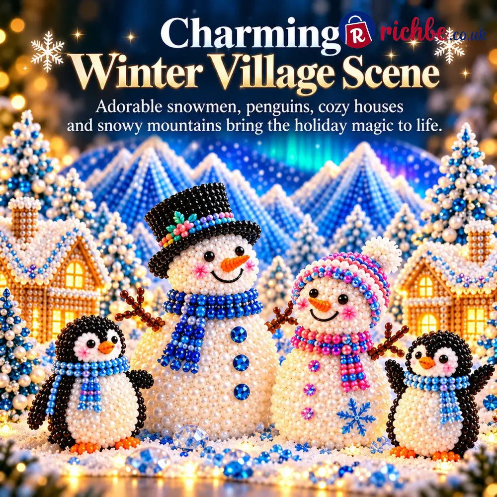 ❄️ DIY Winter Wonderland with Rhinestones and Pearl Details