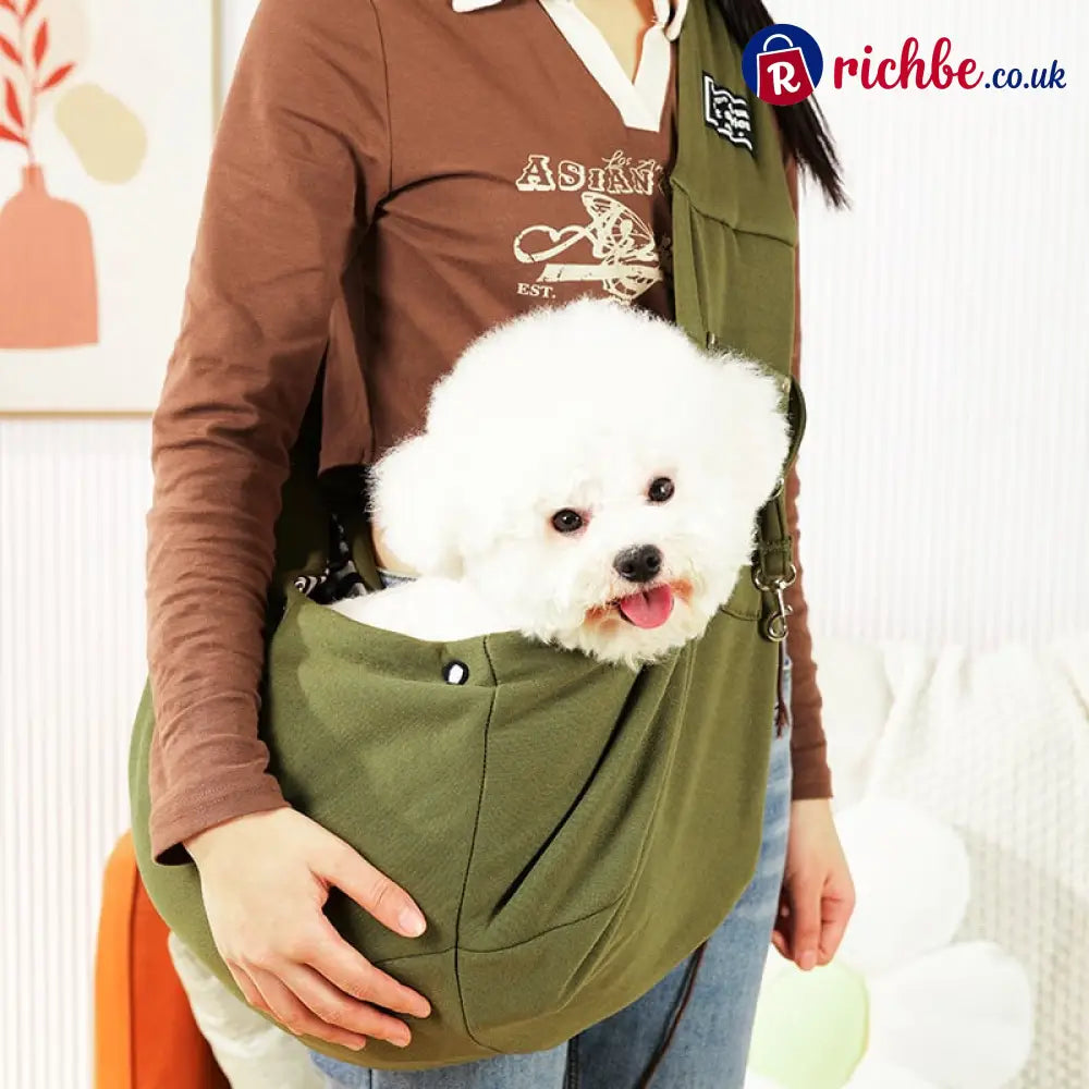 🎉Dog & Cat Sling for Small and Medium Pets Up to 15lbs - Green