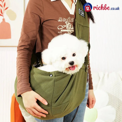 🎉Dog & Cat Sling for Small and Medium Pets Up to 15lbs - Green