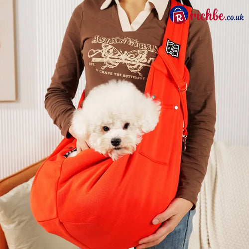 🎉Dog & Cat Sling for Small and Medium Pets Up to 15lbs - Orange