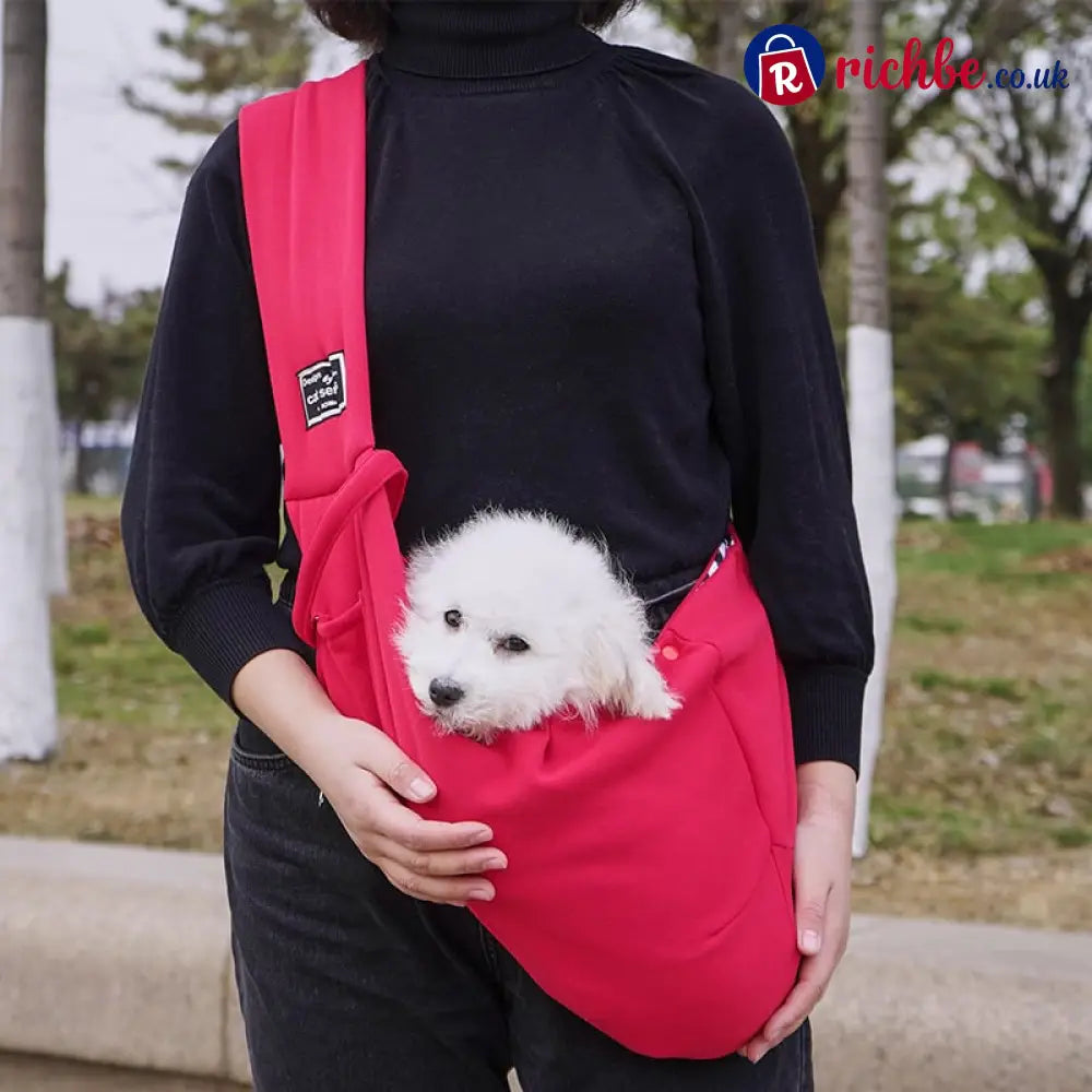 🎉Dog & Cat Sling for Small and Medium Pets Up to 15lbs - Red