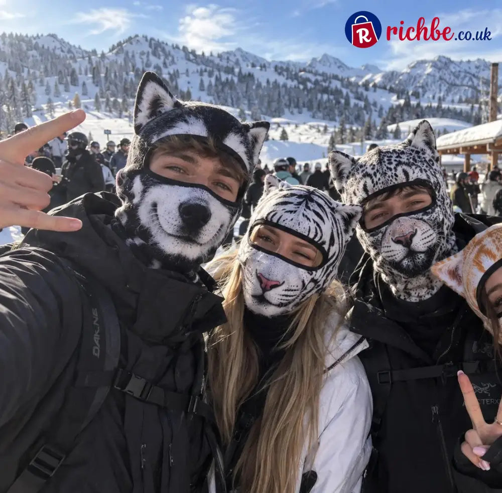 ❄️ DON’T BLEND INTO THE CROWD-3D Animal Face Ski Balaclava