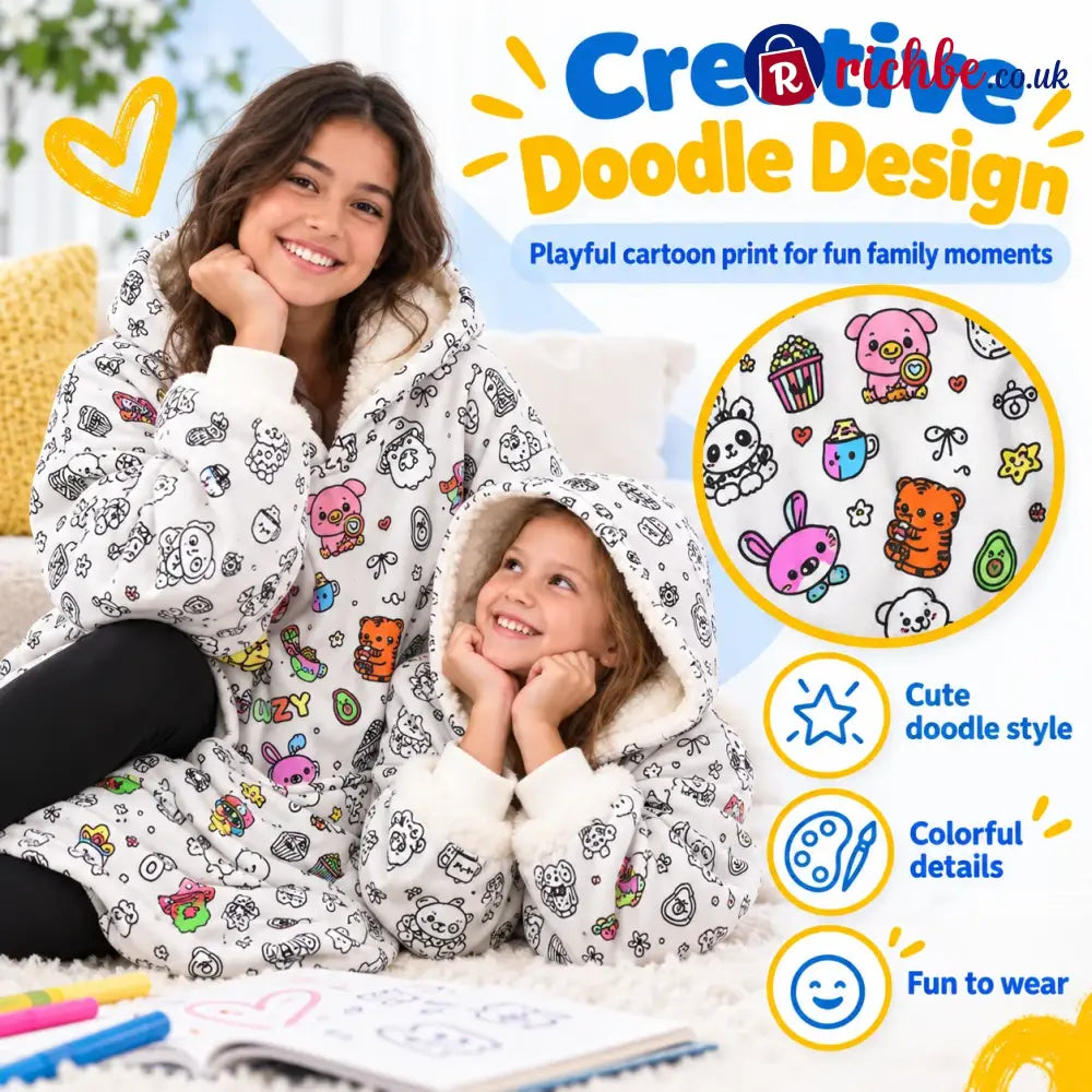 🎨🛌 Doodle Pajamas, Create Your Own Cozy Style & Make Every Night More Fun!