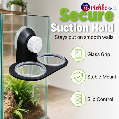Double Reptile Feeding Ledge with Bowls - Hot sale