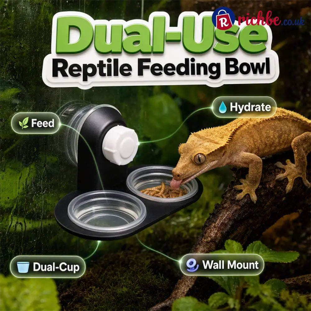 Double Reptile Feeding Ledge with Bowls - Hot sale