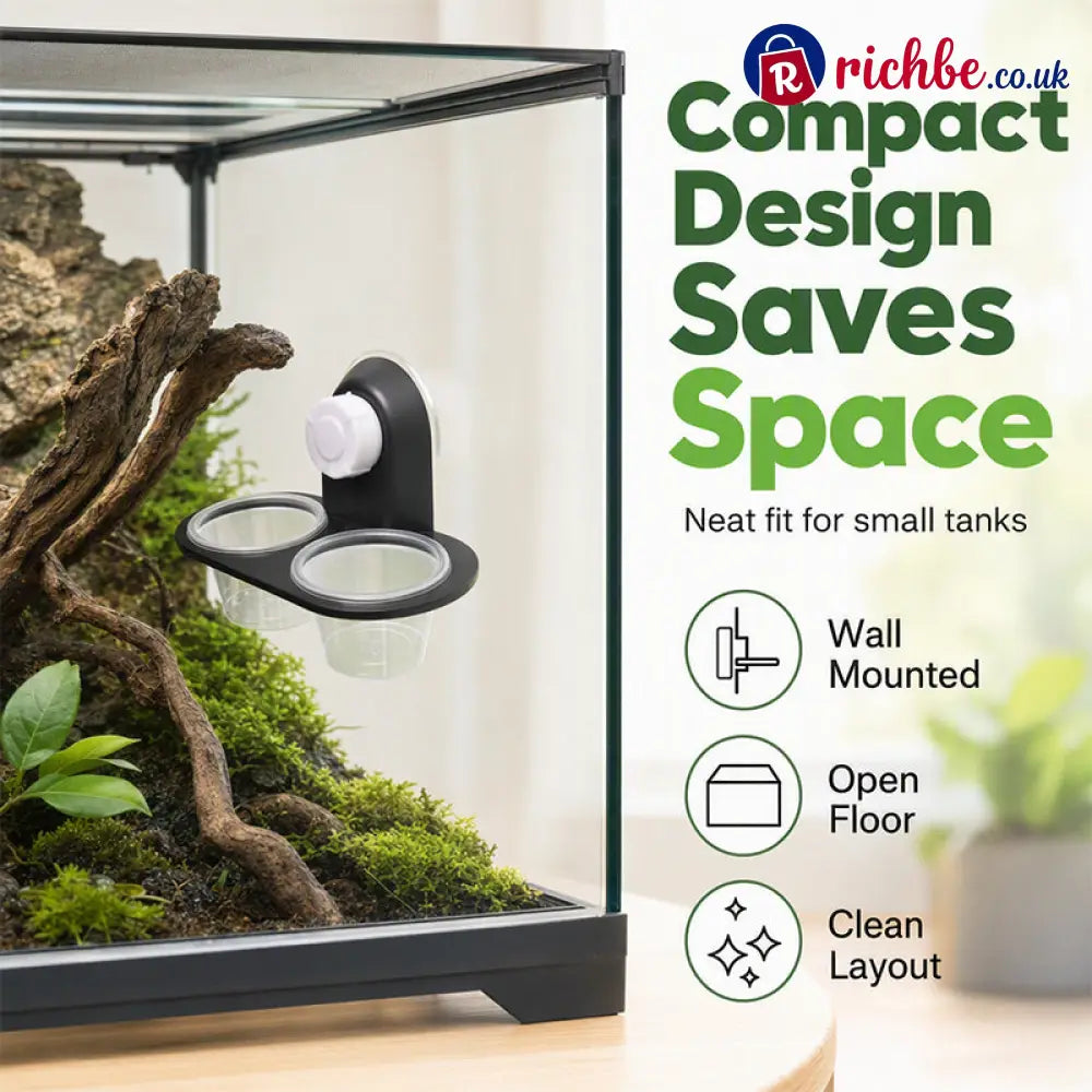 Double Reptile Feeding Ledge with Bowls - Hot sale