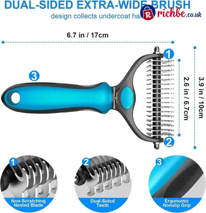 Double-Sided Pet Grooming Brush