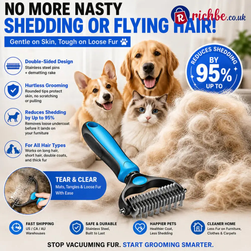 Double-Sided Pet Grooming Brush