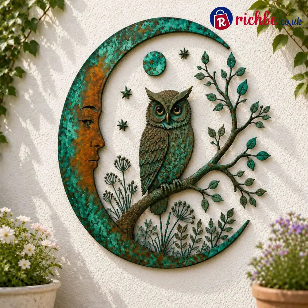 🌙Dragonfly Moon Wall Decor - Owl / 20cm