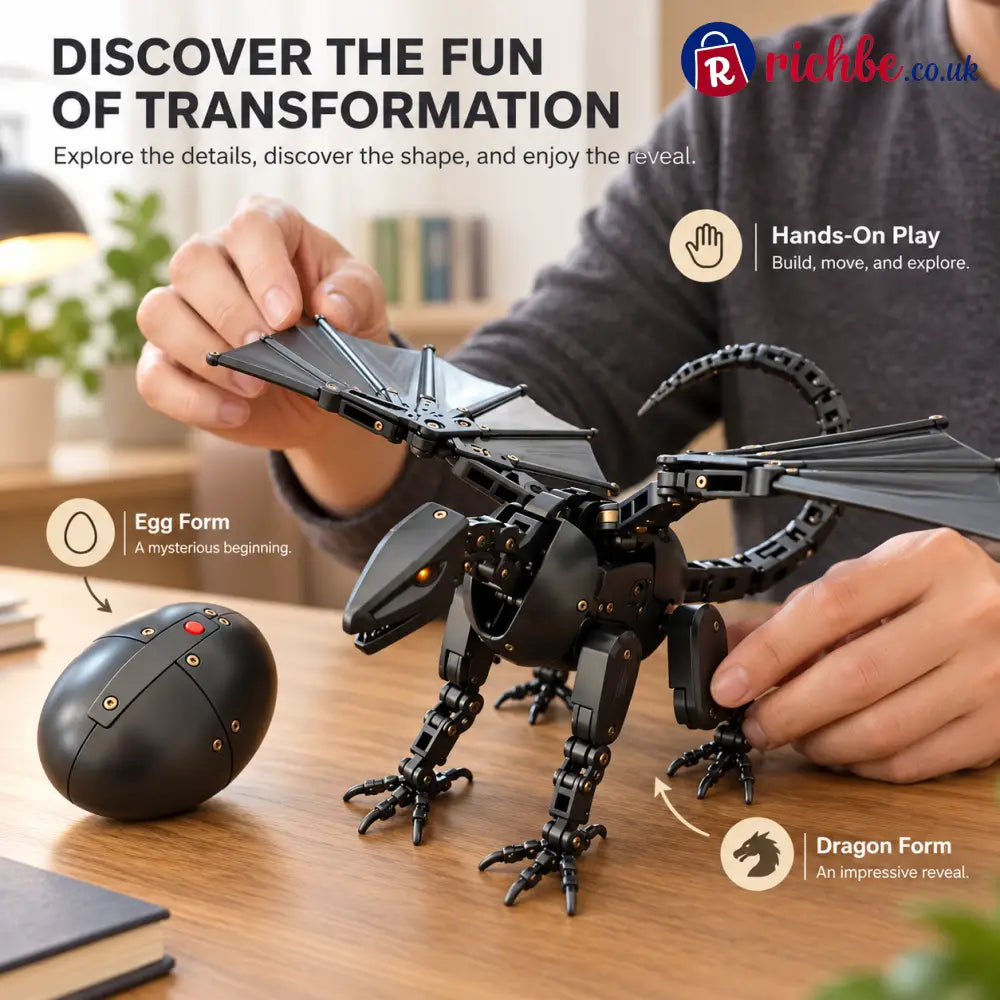 🥚🐉 DragonMorph – Egg to Dragon Transforming Mechanical Toy