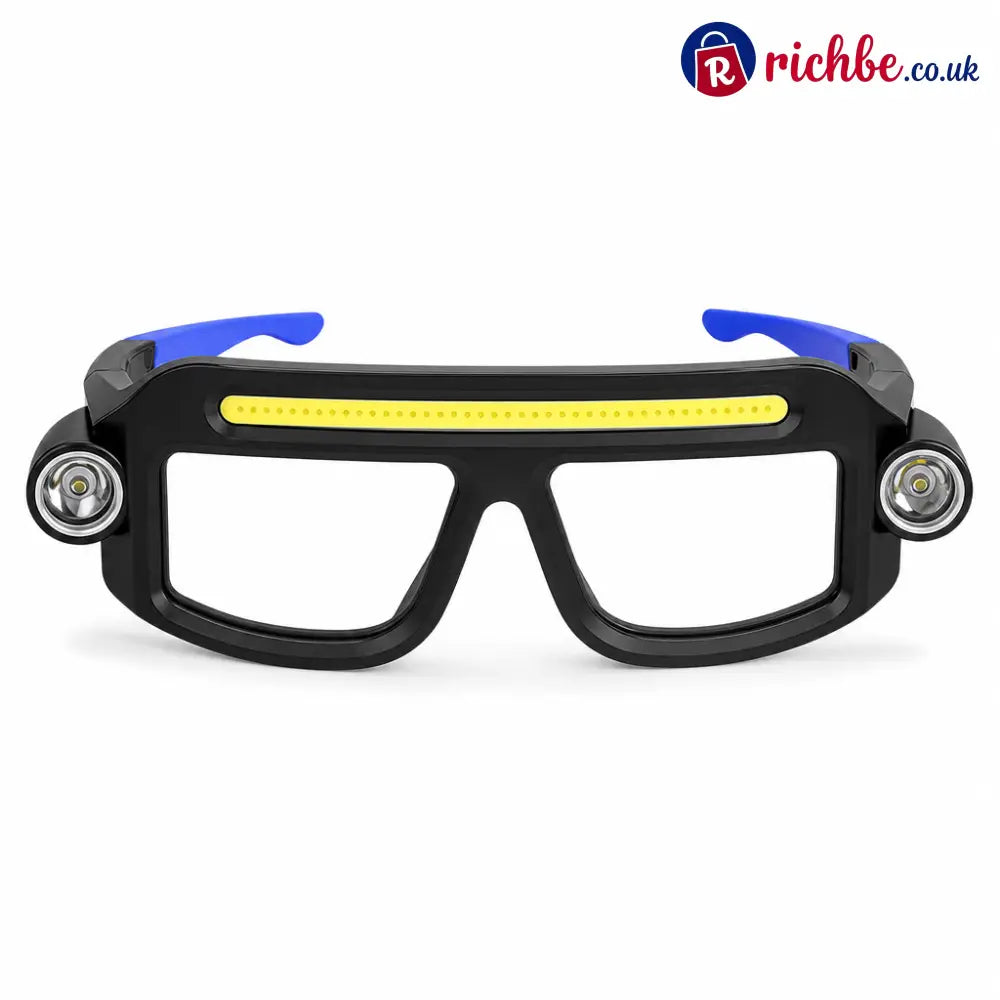 Dual Beam Rechargeable Glasses Light – Hands Free Clip-On LED Eyewear Lamp Type-C Charging Head Light for Hiking