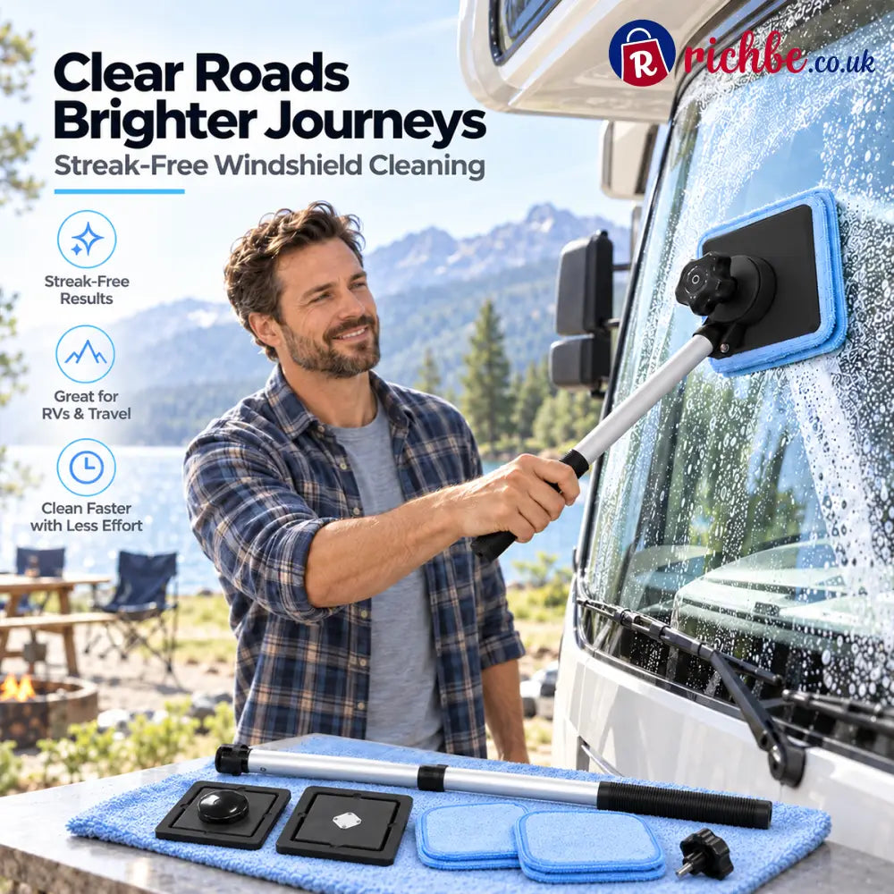 Dual Magnetic Car Windshield Cleaner | Streak-Free Auto Glass Cleaning Kit