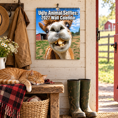 2027 Funny Farm Animal Selfies Wall Calendar – 12 Months of Hilariously Unfiltered Animal Faces