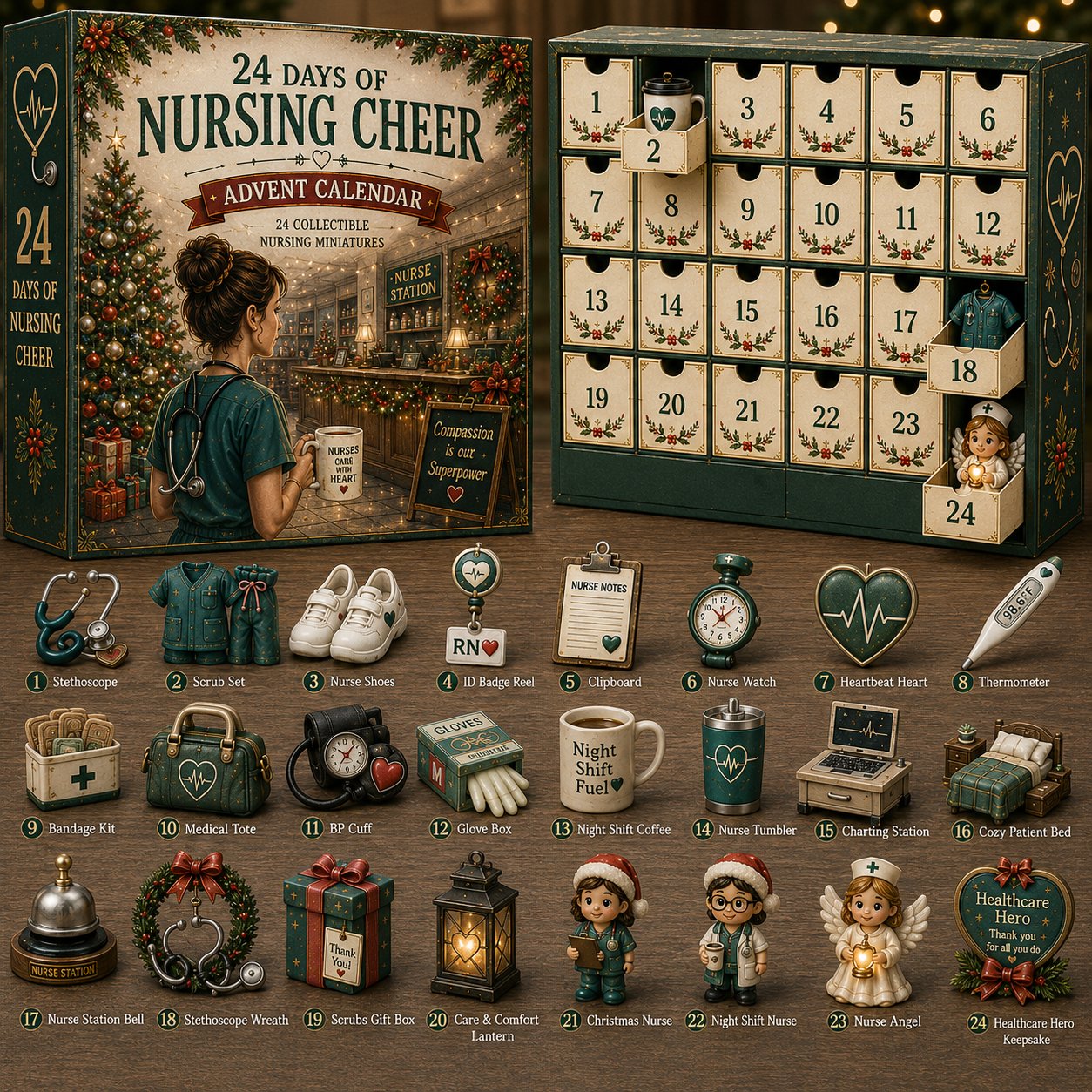 🩺 24 Days of Nursing Cheer Advent Calendar