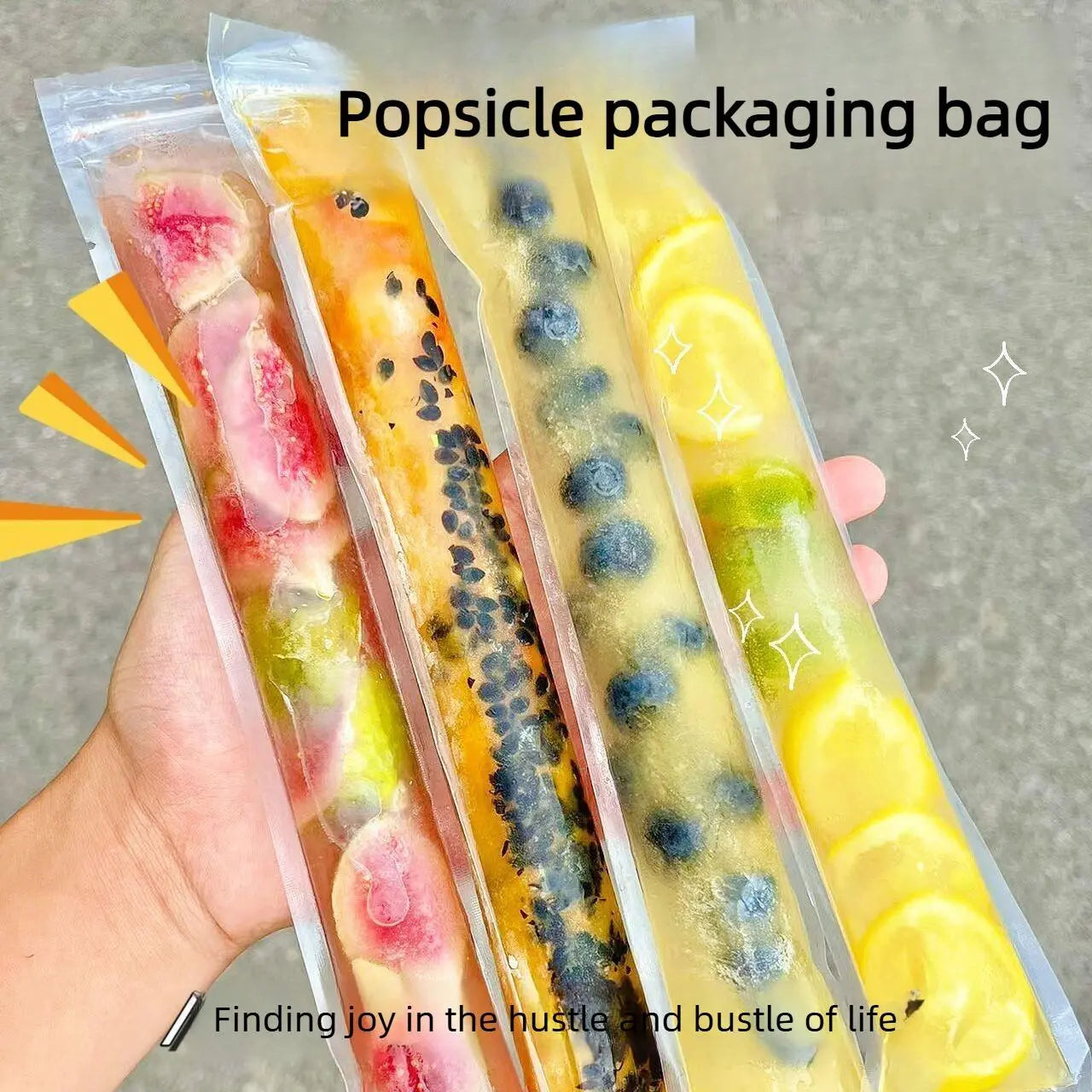 Food-grade disposable popsicle bags