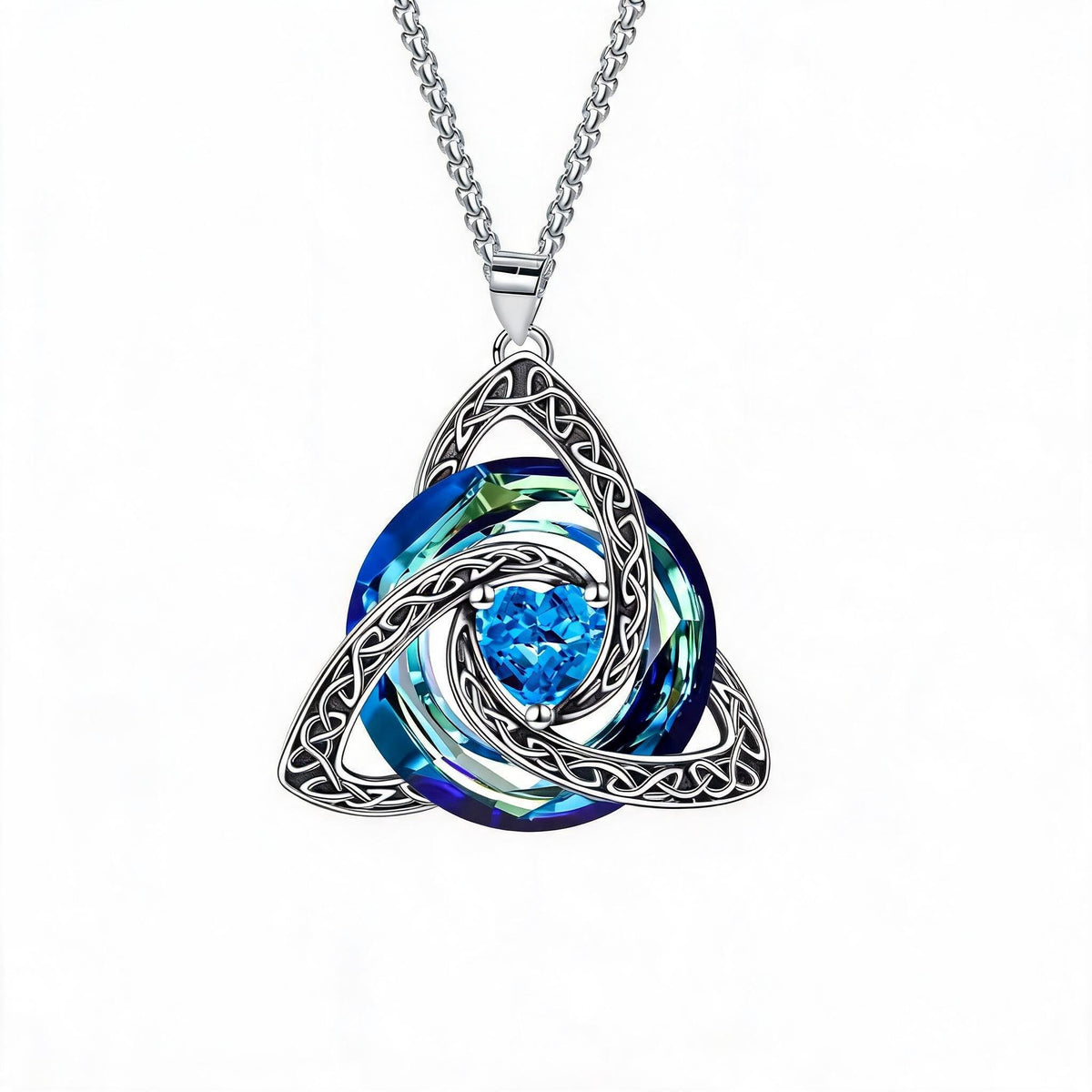 Birthstone Celtic Trinity Knot Necklace ✨