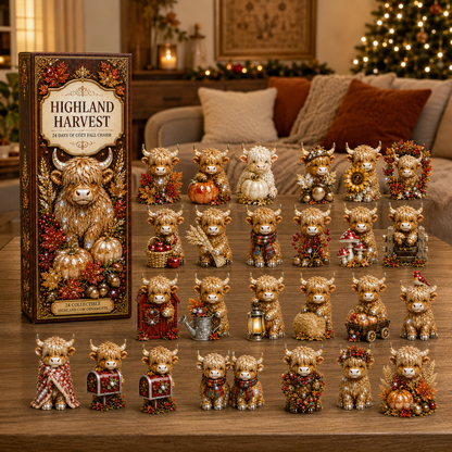 24-Day Highland Cattle Advent Calendar | Collectible Cow Christmas Countdown