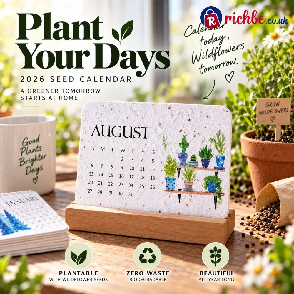 ✨Early Holiday Sale 45% OFF🌱Eco-Friendly Plantable “Timeless” Seed Calendar 2027