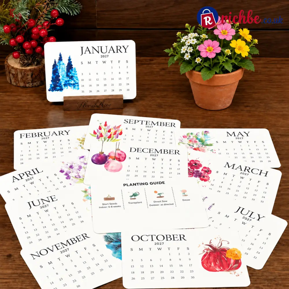 ✨Early Holiday Sale 45% OFF🌱Eco-Friendly Plantable “Timeless” Seed Calendar 2027 - Plantable Seed Calendars