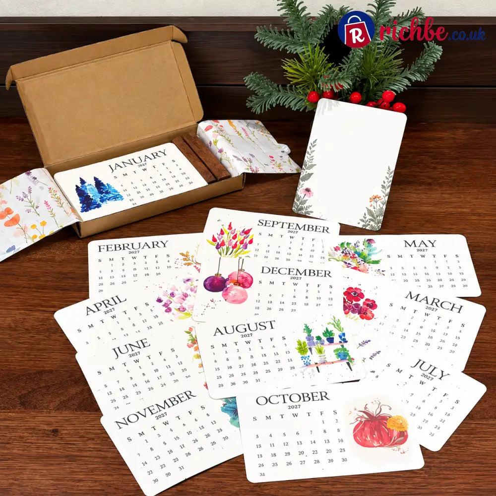 ✨Early Holiday Sale 45% OFF🌱Eco-Friendly Plantable “Timeless” Seed Calendar 2027 - Plantable Seed Calendars